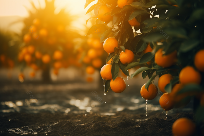 阳光下果林里的橘子,高清,摄影图,摄影图片,图片大全,摄影图免费下载